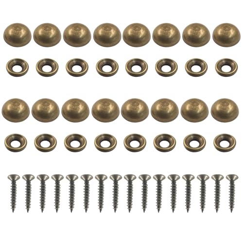 Set de 16 tornillos decorativos de latón puro miniatura 1