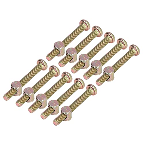 Set di viti per lettino per culla, kit di ferramenta in acciaio inossidabile zincato per il montaggio di mobili (M6*60mm)