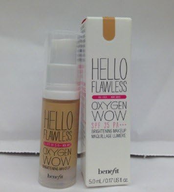 Benefit Hello Flawless Oxygen Wow SPF 25 Liquid Foundation Champagne.17oz/5ml Promotions Size