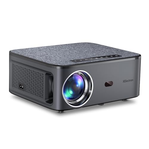 XElectron iProjector 1 Plus Electric Focus Auto Keystone Smart Home Projector 4k Ultra HD | Native 1080P Full HD Resolution, HDMI ARC, Android 12, BT 5.4, WiFi 6 | 20000 Lumens, 2GB+32GB