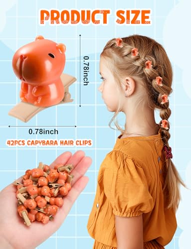 Set de 42 pinzas para el cabello capibara miniatura 5