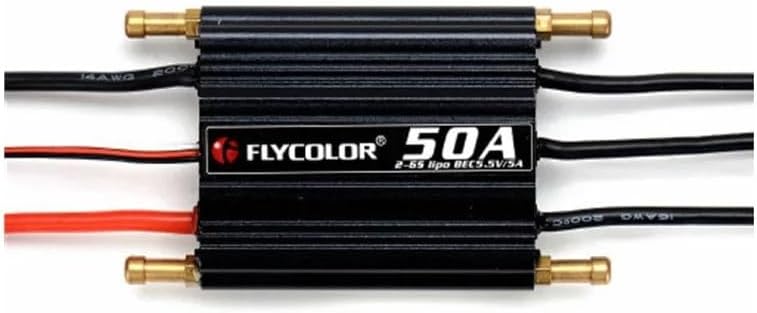 FLYCOLOR 150A / 120A/ 90A / 70A / 50A ESC 2-6S Waterproof Brushless Electronic Speed Controller with 5.5V/5A BEC for Model Ship RC Boat (70A ESC) image 2