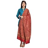 SWI STYLISH Chal de lana tejida para mujer, Granate, Talla Unica