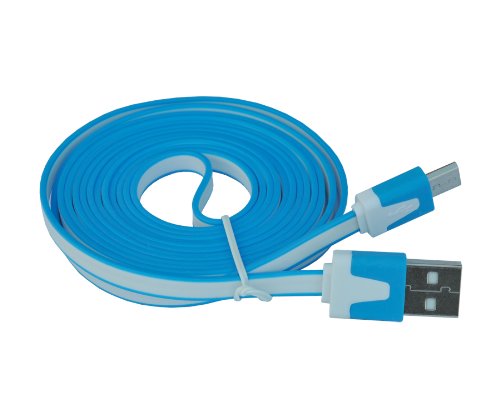 iShoppingdeals for Amazon Kindle 6" E-Reader (2016 Release) USB Data Sync Charge Transfer Cable Cord 6 Feet, Blue/White