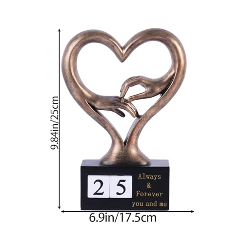 Estatua decorativa en forma de corazón para parejas miniatura 6