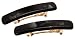 France Luxe Mini Rectangle Barrette Pair - Nacro Black