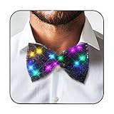 Coshies Light Up Bow Tie Sequin Costume Bowtie for Adult (Black)