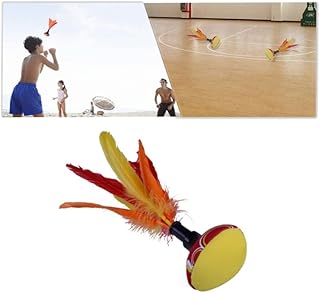 Wusteg Peteca de praia para uso ao ar livre, peteca de neoprene com penas de praia, tamanho único (SNOD1167)