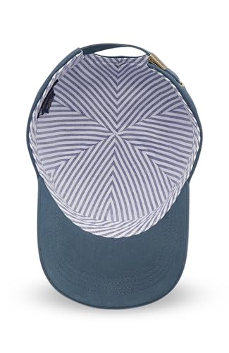 Image of Brooks Brothers Men's Cotton Baseball Cap with Oxford Striped Lining & Tonal Logo - Adjustable Hat for Warm Weather Outings