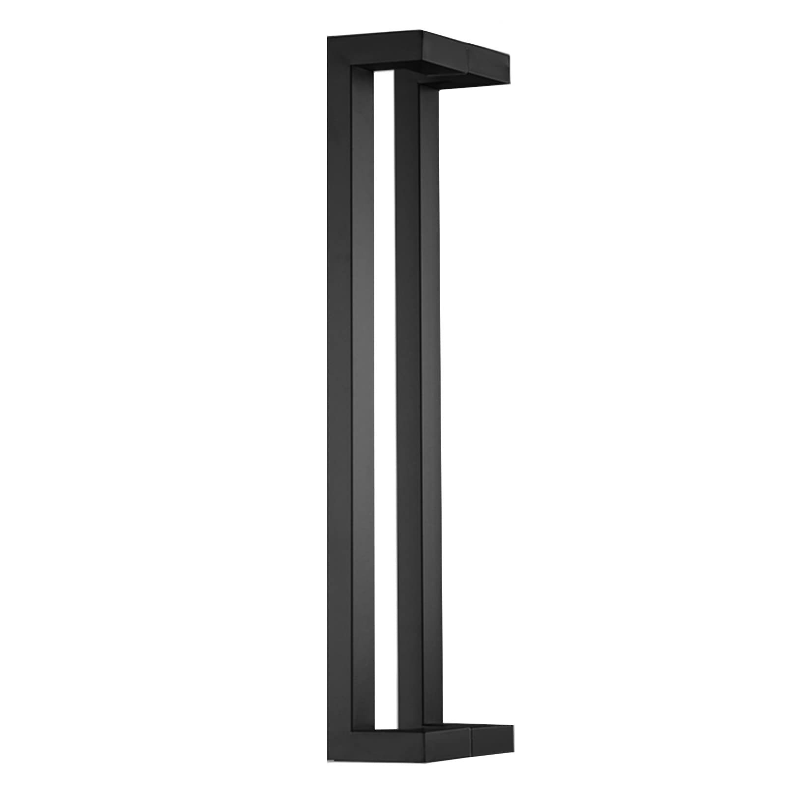 Poignée de porte en métal noir design carré pour portail moderne