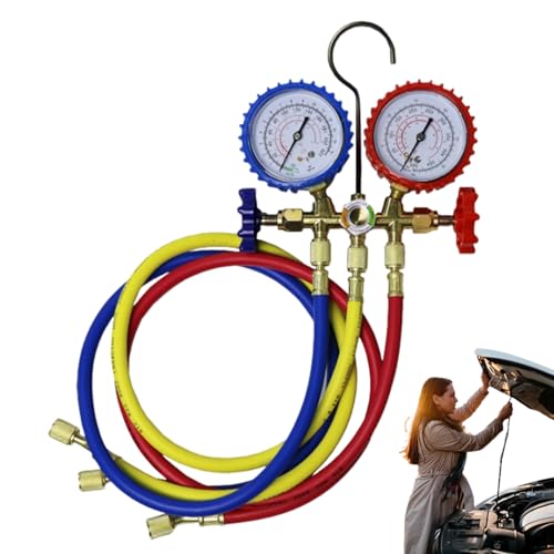 Klimaanlage Manometer Set - Diagnose-Set mit Kühlmittelschlauch...