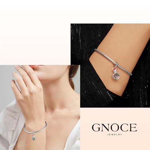 Image of GNOCE Christmas Charm Silver Plated & Sterling Silver Bracelet Gift