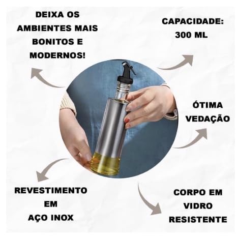 Kit Combo: Conjunto de 2 Porta Azeite/Vinagre e 2 Saleiros/Pimenteiro - Charme e Praticidade para su