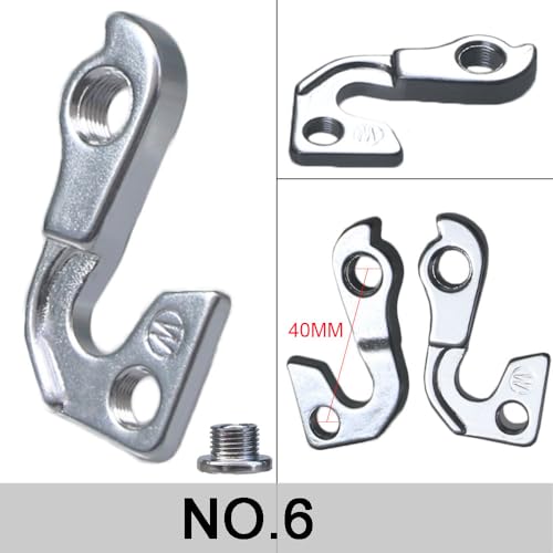 Pacote com 2 cabides de câmbio traseiro para bicicleta com 4 tampas de cabo de plástico e 4 de alumí