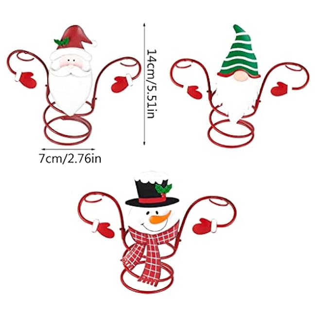 ljhnba Christmas Decorations Holiday Wine Bottle Glass Holders Santa Snowman Wine Bottle Holder Desktop Organizer Rack for Bar Home Display Stand Cabinet Supply Wine Bottle Holder