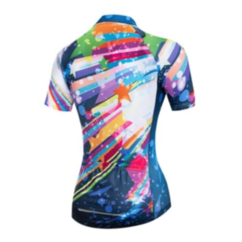 Camisetas femininas de ciclismo camisetas de ciclismo manga curta roupas de bicicleta com zíper comp