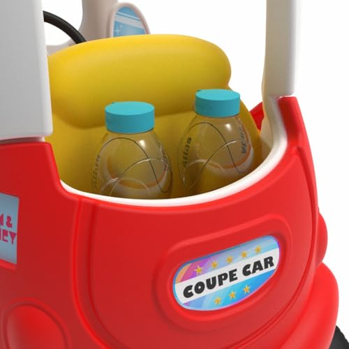 Amazon Brand - Jam & Honey Sports Coupe (Red) | Ride on for Kids 18Months to 4 Years Upto 25 Kgs | Steering Wheel, High-Back Seat, Storage, Removable Footrest | Wide Wheels, Rounded Edges - Image 4