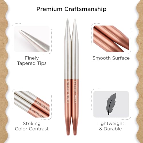 Image of Knitter's Pride Rosemist Normal Interchangeable Circular Needles 5 inch inch (13cm) - US Size 10.75 (7mm)