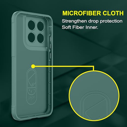 Image of Zapcase Back Case Cover for Motorola Edge 70 Fusion | Compatible for Motorola Edge 70 Fusion Back Cover | Liquid Silicon Magic Case with Camera Protection | Dark Green