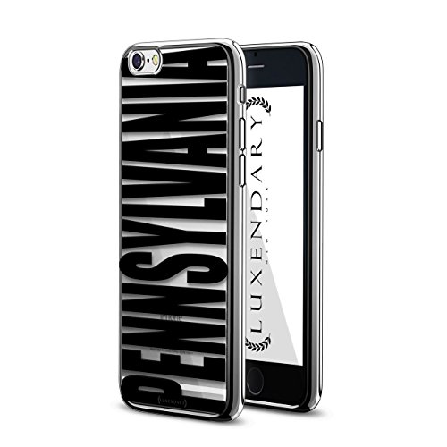Luxendary LUX-I6CRM-PA1 Bold Black Pennsylvania Design Chrome Series Case for iPhone 6/6S