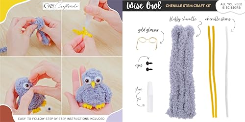 image for WeVeel Cozy Craftworks Chenille Stem Animal Craft Kit for Adults – C