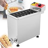 Corn Dog Fritteuse 12 Haken Kommerzielle Käse Hot Dog Sticks Maker Maschine Elektrische Friteusen mit einstellbarer Temperatur, für Küche Restaurant Snack Bar Kantine Home