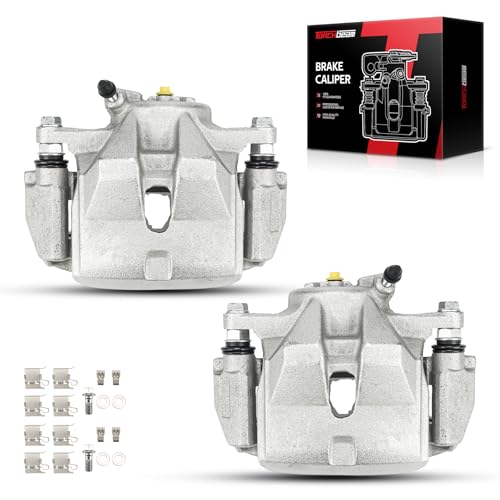 Image of Torchbeam Brake Calipers Set for 2006-2012 Toyota RAV4 2.4 /2.5L 2013-2018 Toyota RAV4 LE (North American Built), Front Left and Front Right Calipers with Bracket Replace # 19B3196+19B3197