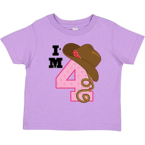 inktastic 4th Birthday Cowgirl 4 Year Old Toddler T-Shirt