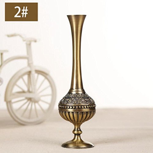 Baoblaze Vintage Shabby Chic Vaso de Flores Cisne Vaso Liga Casamento Decoração -escolher , Bronze #