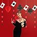 Fonder Mols Playing Card Honeycomb Pom Poms and Garlands Hanging Streamers (Set of 8)for Las Vegas Party, Poker Events, Casino Night Birthday Decorations