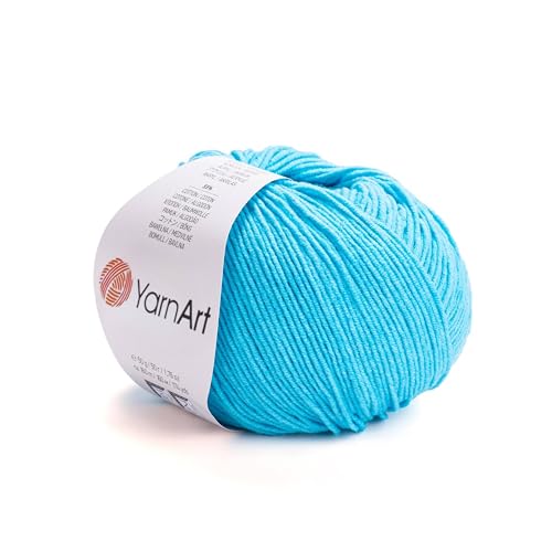 Image of YarnArt Soft Cotton Acrylic Blend Yarn - for Amigurumi, Crochet and Knitting - DK Weight, All-Season Craft Yarn for Kids and Adults Garments, Baby Items and Accessories, 160 m /50 g,Pack of 4 (33 /1)