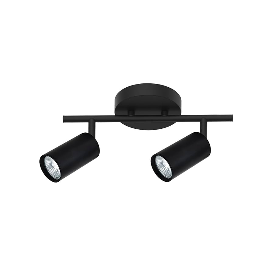 HTH glitter setup（BLACK） Hurrah Track Lighting Fixture Kit 4-Lights - Black Flexibly