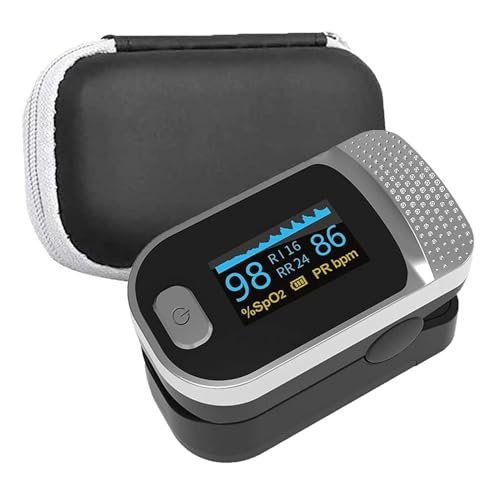 Oxímetro De Pulso Para Adultos, Oxígeno En Sangre, Monitor Spo2, Oxímetro De Dedo Con Pantalla OLED, Saturador Oxigeno Dedo, Frecuencia De Pulso Y Pantallas De Valor Spo2 A