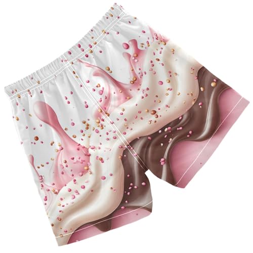 Pigsaly Boys Swim Trunks Pink Chocolate Ice Crean Boys Board Shorts Swimsuit Swimwear Summer Bathing Suit 2T2