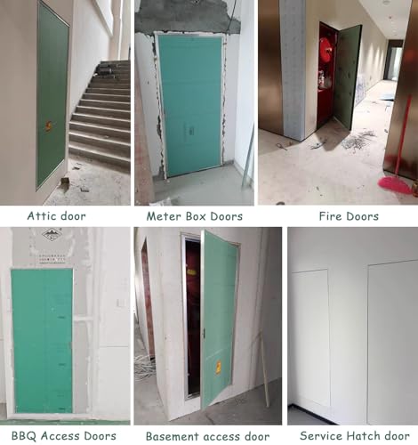 Panel de acceso de aluminio rectangular para puerta oculta de inspección eléctrica en pared 3