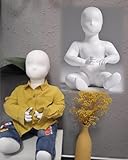 ✅ 【 Maniquí Infantil Cuerpo Completo 】 La pose y el cuerpo realistas de nuestro maniquí sentado imitan perfectamente la linda apariencia del bebé. El cuerpo del maniquí bebé te hizo tener una sensación real. Edades: Indicado para exponer ropa de bebés hasta un año.