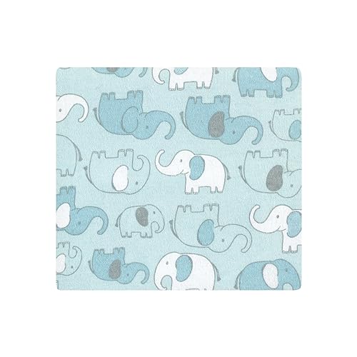 Image of Hudson Baby Unisex Baby Cotton Poly Flannel Receiving Blankets Bundle, Boy New Elephant, One Size