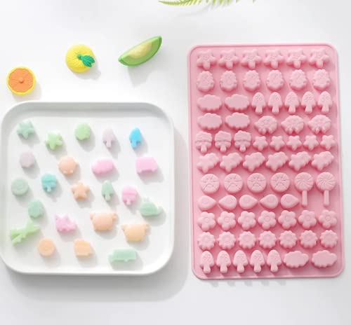 Marhaba Traders 69 Cavities Silicone Animal Baking Mould Pan Kitchen Bakeware Tools Chocolate Cake, Ice, Baking Cake, Pudding, Muffins, Jelly (Multicolor)