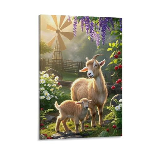 Image sur toile Pygmy Chèvre Murale grand tableau decoration maison