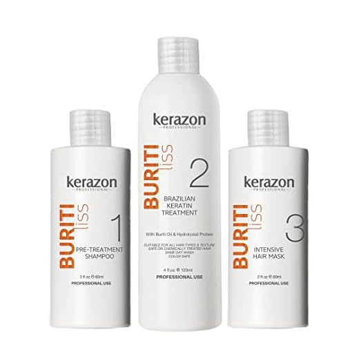 Clarifying Shampoo with Brazilian Keratin Treatment and Intensive Hair Mask KIT Tratamiento de Keratina Alisado 120ml 4fl.oz