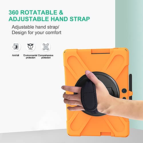 Coque pour Surface Pro X orange antichoc qui résout les problèmes de casse en déplacement