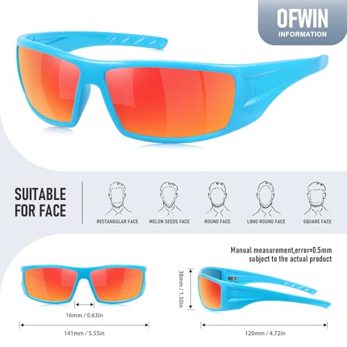 Image of Polarized Sports Sunglasses for Men Women,Driving Fishing