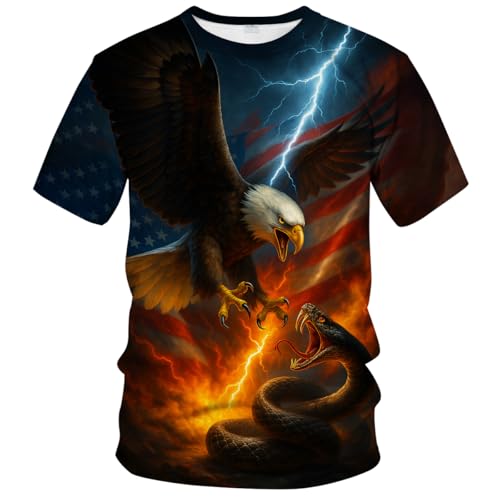 Blissboy Funny Animal Graphic T-Shirt Novelty Short Sleeve Crewneck Shirt