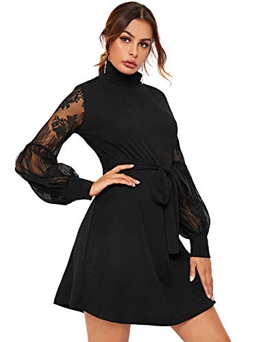 ROMWE-Womens-Sleeveless-Adjustable-Strappy-Bow-Belted-Flared-Swing-Dress