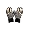 The Naughty List Mittens Unisex Hand Knitted Cozy Winter Gloves with Hidden Attitude Secret Funny Message Warm Comfort (Black)