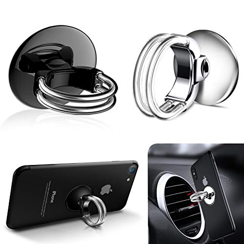 SIDARDOE Finger Ring Stand Universal 360 Degree Rotation Phone Ring Holder Loop Grip for Air Vent Car Phone Mount Kickstand Compatible with Cell Phone iPhone and Phone Case