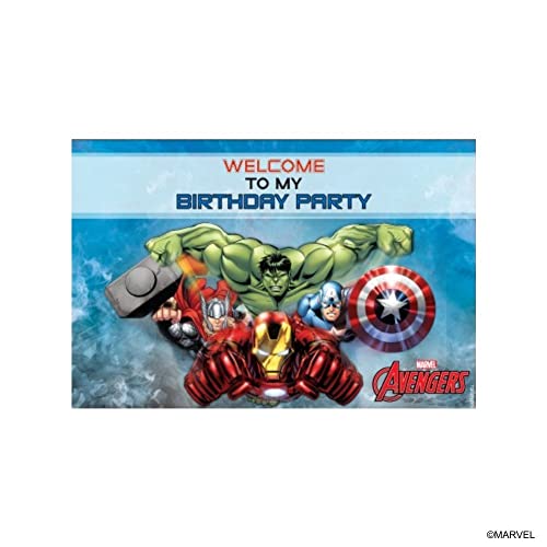 Image of Pretty UR Party Avengers Party Decorations Kit - 80 pcs Includes Banner, Balloons, Thank You, Centerpiece, danglers, Avengers Party Supplies, Marvel Birthday Decor, DIY Decor Pack for Kids, Boys