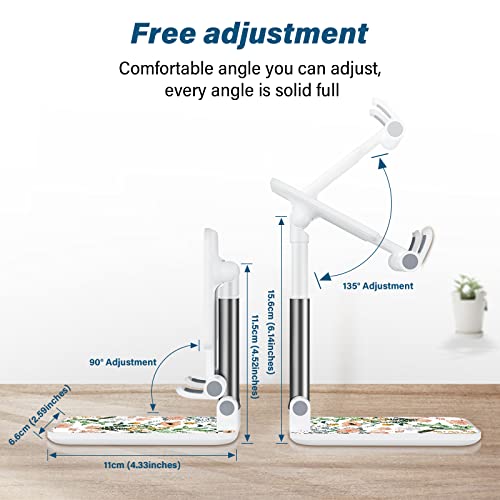 Image of Foldable Phone Stand for Desk?Angle of View Adjustable Cell Phone Stand?Phone Holder for Desk /ipad Stand ?Suitable for iPhone, Samsung and Other Smart Phones Desk Accessories Phone Holder