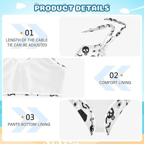 Image of CaTaKu Girls Swimsuits Two Piece Swimwear Cute Bikini Set Tankini Hawaiian Beach Sport Bathing Suit for Girls Size 3-12T