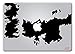 Artstickers. Autocollant pour ordinateur portable 11" et 13" Carte du monde Game of Thrones Autocollant pour MacBook Pro Air Mac. Couleur : noir. Cadeau Spilart, marque déposée.